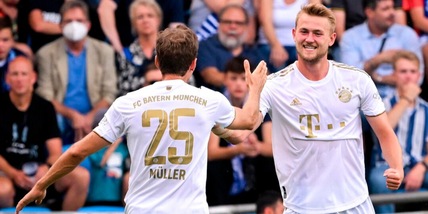 De Ligt in gol nel 7-0 del Bayern al Bochum, buon debutto di Pellegrini con l'Eintracht