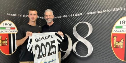 Ascoli, rinnovo fino al 2025 per Quaranta
