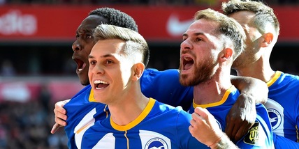 Premier, Conte ne prende 3 dall'Arsenal. De Zerbi, pari 3-3 a Liverpool!