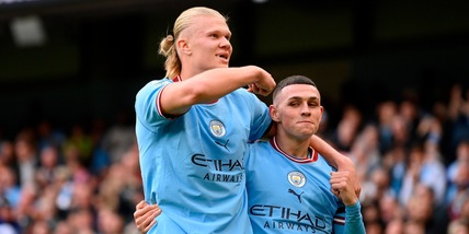 Dominio City nel derby, 6-3 allo United: triplette di Haaland e Foden