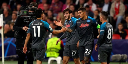 Ajax-Napoli 1-6, il tabellino