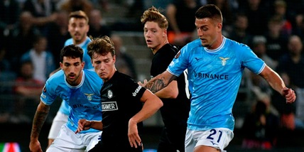 Milinkovic delude, la Lazio di Sarri frena a Graz. Ronaldo a secco, lo United vince in rimonta