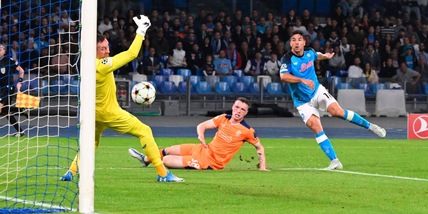 Napoli-Rangers 3-0: Simeone-bis e Ostigard, show al Maradona