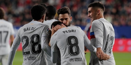 Colpo Barcellona: batte l’Osasuna in 10 e allunga sul Real Madrid