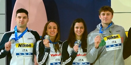 Mondiali vasca corta: Italia d'argento nella 4x50 mista e nei 100 dorso