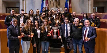 La Roma ricevuta in Campidoglio dal Sindaco Gualtieri
