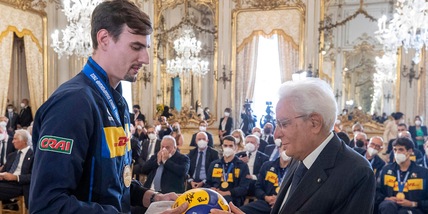 Il Presidente Mattarella al PalaEur per la Finale di Coppa Italia