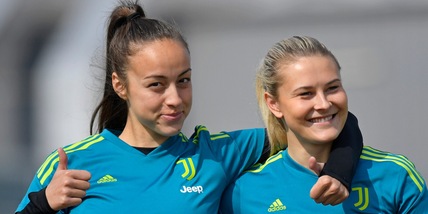 Juve Women, riecco Nilden: la svedese in gruppo dopo l'infortunio
