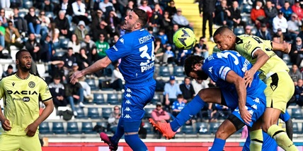 Empoli-Udinese 0-1: Becao decide, Sottil aggancia la Juve