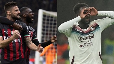 Giroud illude il Milan, la Salernitana strappa un punto con Dia