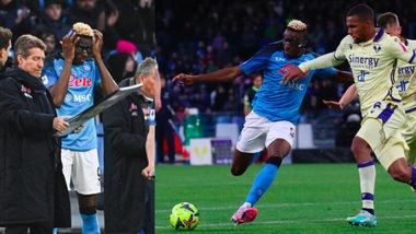 Napoli-Verona, Osimhen torna in campo e 'sfonda' la traversa