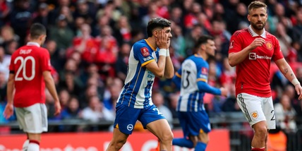 FA Cup, De Zerbi ko ai rigori: United in finale con il City di Guardiola