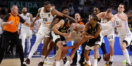 Basket Eurolega, clamorosa rissa in Real Madrid-Partizan: gara sospesa