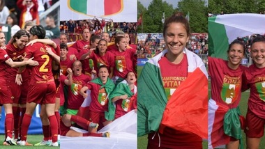 Roma Women, primo storico scudetto: le immagini della festa
