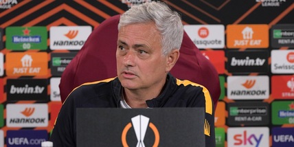 Mourinho, la conferenza Roma-Bayer e la risposta sul Psg