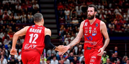 Basket, Datome show: l'Olimpia batte Sassari anche in gara-2 dei play-off