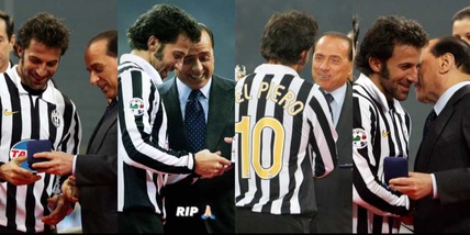 Berlusconi, Del Piero e il ricordo silenzioso: una foto iconica