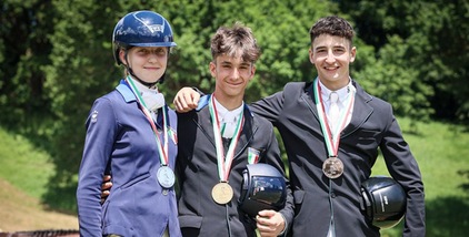 Leopoldo Petrini e Greta Enfi, oro ai Campionati giovanili di concorso completo
