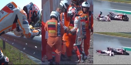 Marquez, altro disastro: quinta caduta del weekend al Sachsenring!