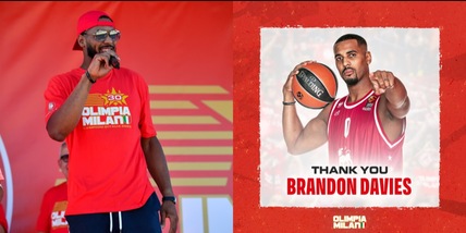 Brandon Davies lascia l'Olimpia Milano: è ufficiale