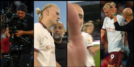 Guardiola fuori controllo: urla verso Haaland e schiaffo alla telecamera