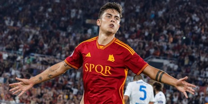 Roma batte Empoli 7-0 all'Olimpico: Dybala stellare e Lukaku primo gol
