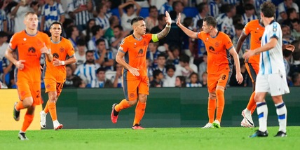 Inter salvata da Lautaro, il Napoli va col brivido. Bayern-United con 7 gol!