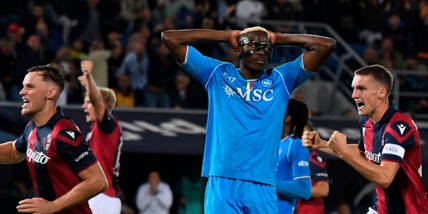 Napoli fermato a Bologna: Osimhen sbaglia un rigore. Garcia due punti in 3 gare