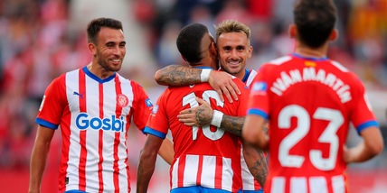 Girona scatenato, manita in rimonta: è vetta in Liga col Real