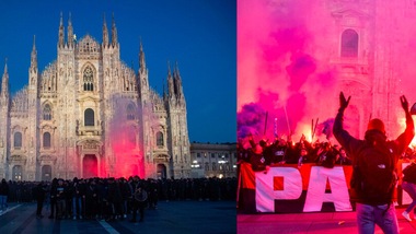 Tifosi Psg invadono il Duomo: la carica prima della sfida col Milan