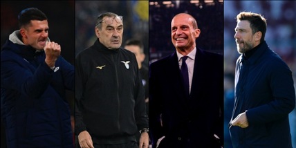 Serie A, i migliori allenatori per media voto: Allegri al top, Juric davanti a Sarri