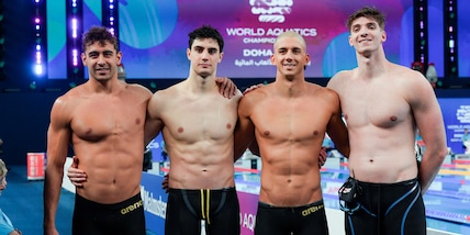 Mondiali nuoto: l'Italia conquista l’argento nella 4x100 stile libero