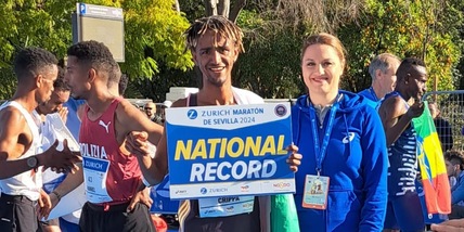 E' record per Yeman Crippa a Siviglia Maratona. E' lui il più veloce