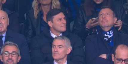 Amadeus non si perde la festa Inter: in tribuna con Zanetti e Marotta