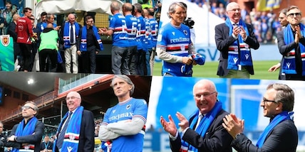 Eriksson a Marassi, che emozioni prima di Samp-Reggiana: l'omaggio di Mancini e Manfredi