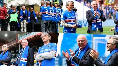 Eriksson a Marassi, che emozioni prima di Samp-Reggiana: l'omaggio di Mancini e Manfredi