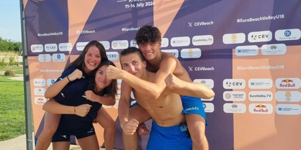 Beach Volley: gli azzurrini Iurisci-Zoeschg d’oro agli Europei Under 18