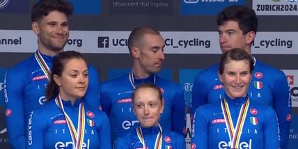 Mondiali ciclismo, l'Italia conquista il 3º podio: è bronzo nella staffetta mista