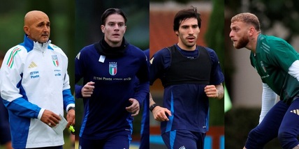 Italia, Spalletti guida il gruppo: allenamento sotto la pioggia a Coverciano