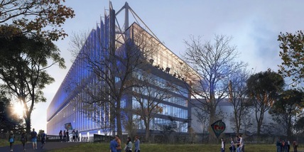 Strasburgo, lo stadio che prende il volo