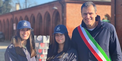 La Fiaccola dei Torino 2025 FISU World University Games è arrivata a Pollenzo