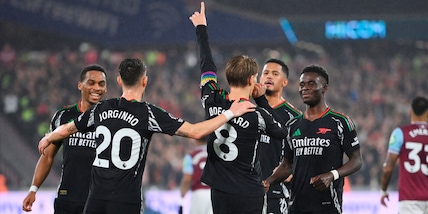 Arsenal, goleada al West Ham e secondo posto: sorpasso al City!