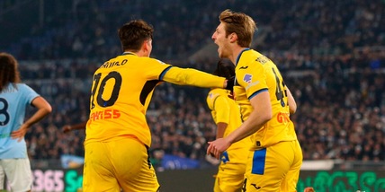 L'Atalanta non cade, Gasp in vetta con i cambi: Lazio ripresa sul finale