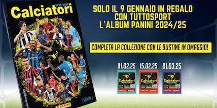Tuttosport con l’Album Panini 2025 il 9 gennaio