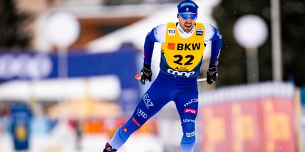 Pellegrino spezza il tabù Val di Fiemme: l'azzurro è 2º nello skiathlon