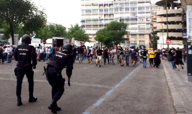 Champions, Real-Juve: scontri tra polizia e tifosi bianconeri