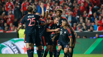 Benfica-Bayern Monaco 2-2, ancora Vidal, ma solito aiutino ai bavaresi