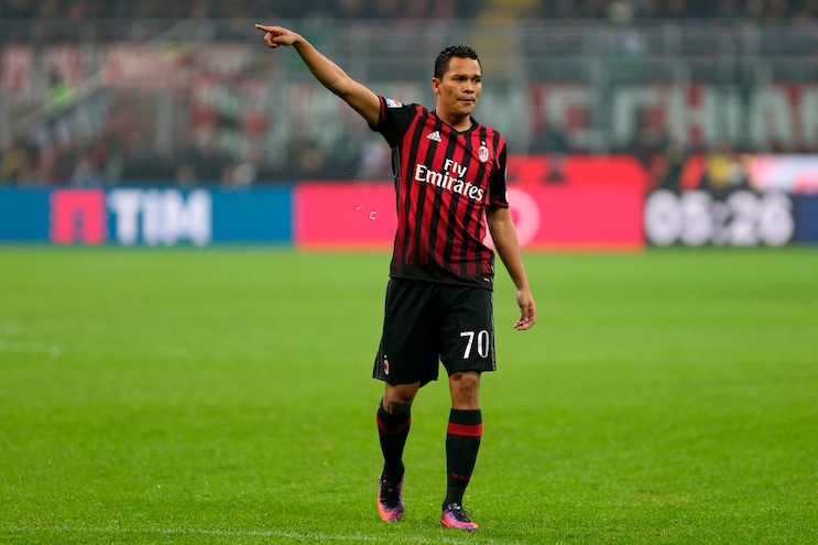Milan, problemi muscolari per Bacca, salterà l'Empoli