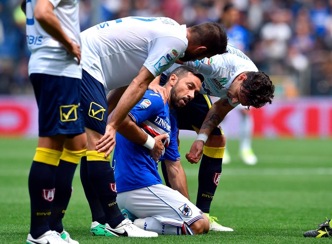 Serie A Sampdoria, terapie per Quagliarella dopo l'infortunio