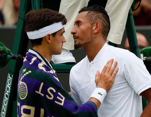 Wimbledon: Kyrgios fuori, avanza Tsonga